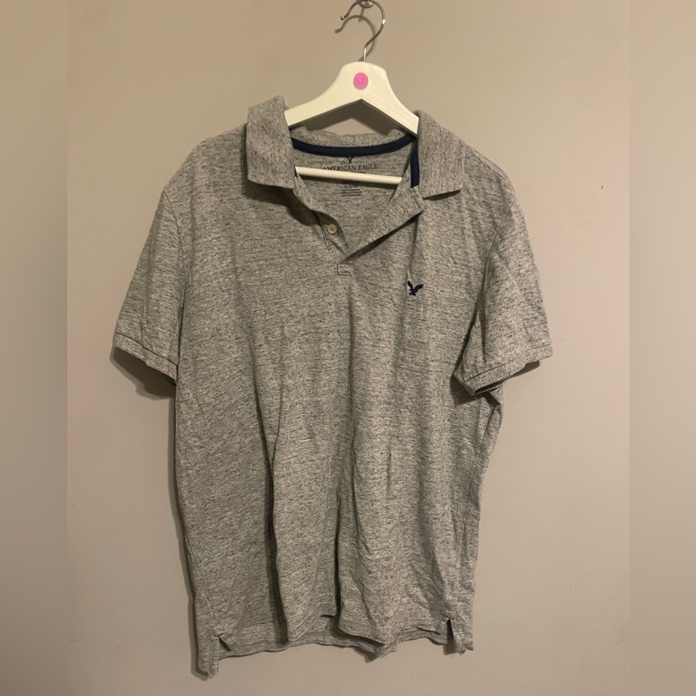 American eagle grey polo shirt size xl‎